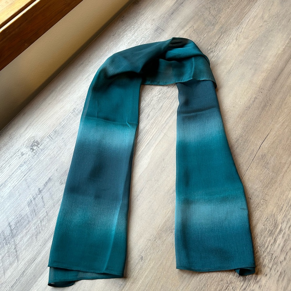 Elegant Teal Ombre Scarf